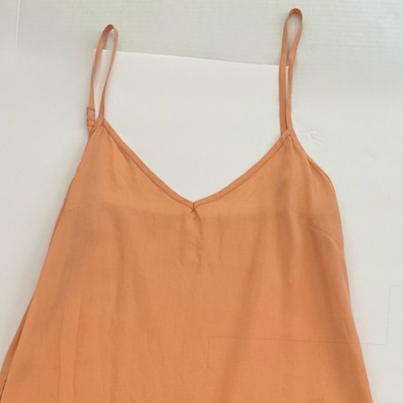 Roller Rabbit Minimalist Camisole Slip Midi Knee Length Dress Orange-Peach,SZ XS - Picture 6 of 11